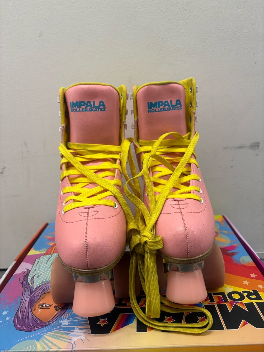 Impala Rollerskates Size 8 Women’s Pink Yellow